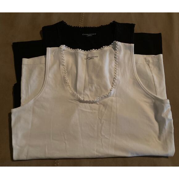 Black and white Cuddledown tank tops size medium - Picture 1 of 8